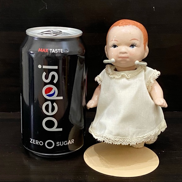 Vintage Porcelain Bisque Collectible 5” Baby Doll - Picture 3 of 9
